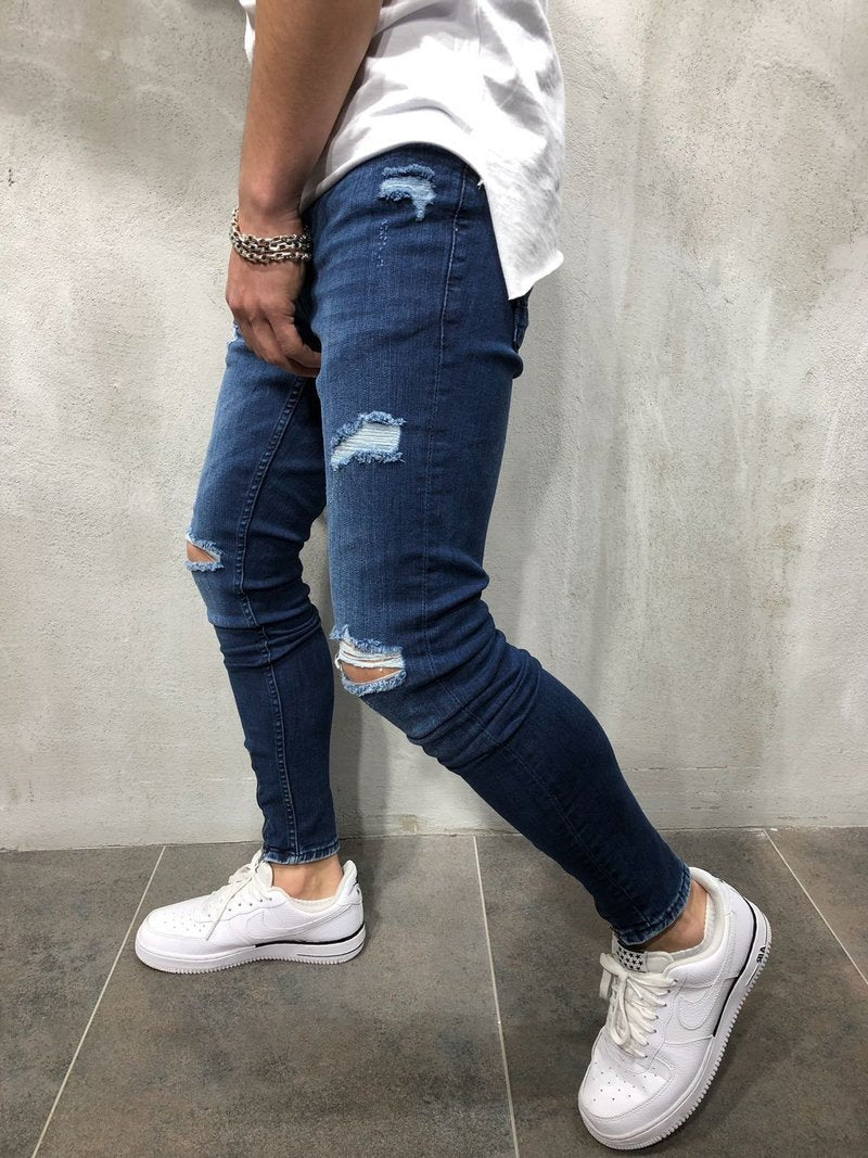 Men's Slim Fit Ripped Jeans and Trousers