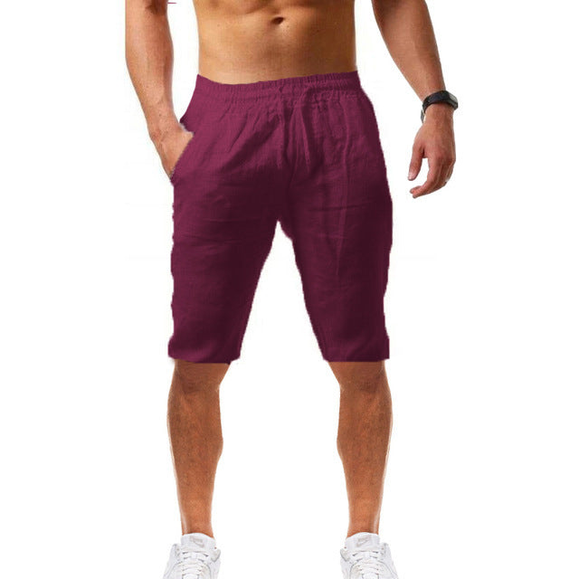 Men's Comfortable Breathable Cotton Linen Casual Shorts