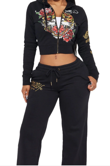 Painted Zipper Two-Piece Set