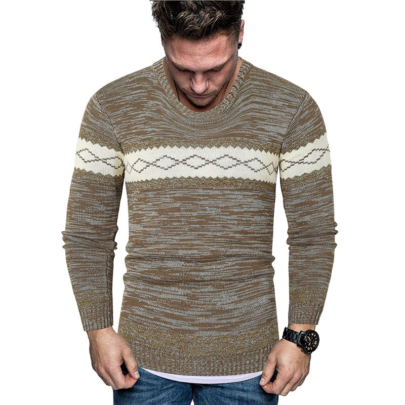 Casual Round Neck Knitted Pullover Sweater