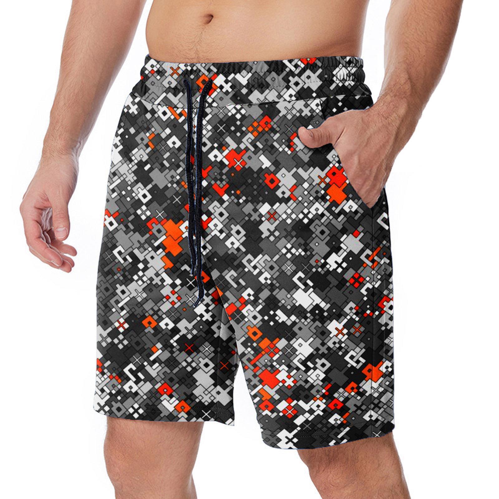 2023 Summer Men's 3D Digital Print Beach Shorts
