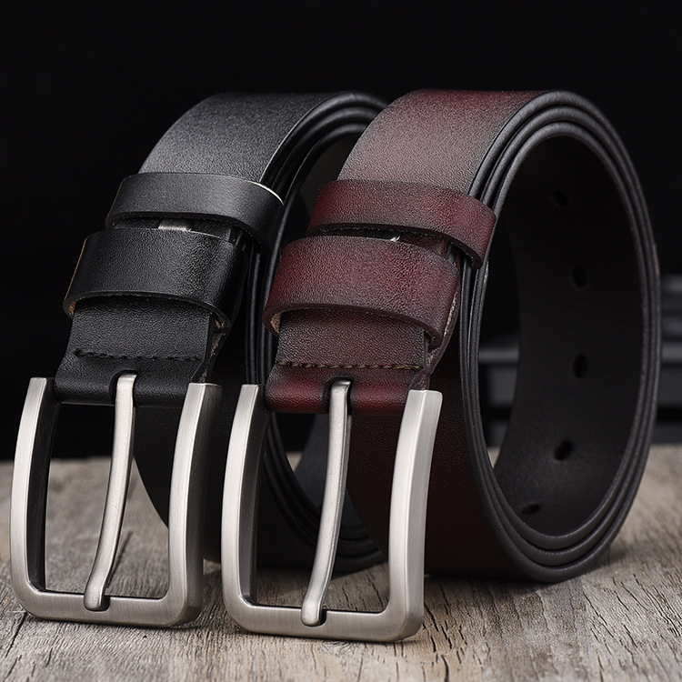 Luxury Designer Men's Classic PU Leather Belt (Black)