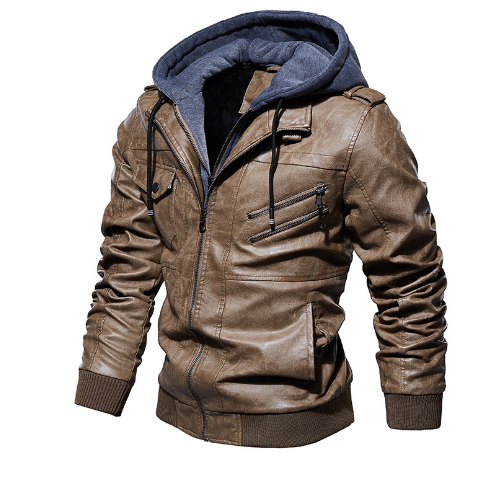 PU Washed Leather Jacket