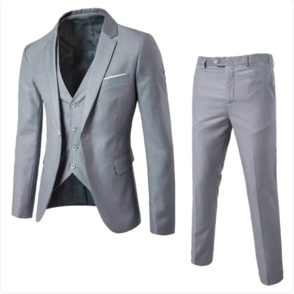 Men's Slim Fit Three-Piece Suit