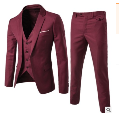 2018 Spring Men's Suit Set for Weddings (Three Pieces)