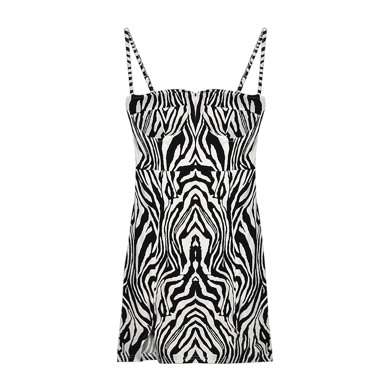 Slim Fit Summer Dress with Square Neck for Women