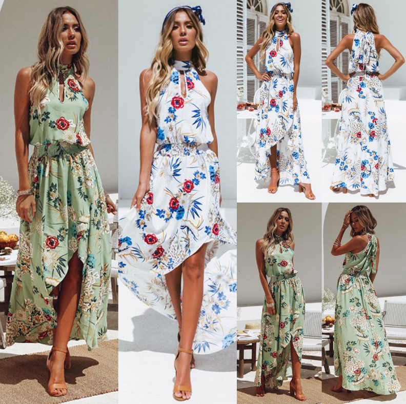 Bohemian Style Beach Maxi Dress for Women