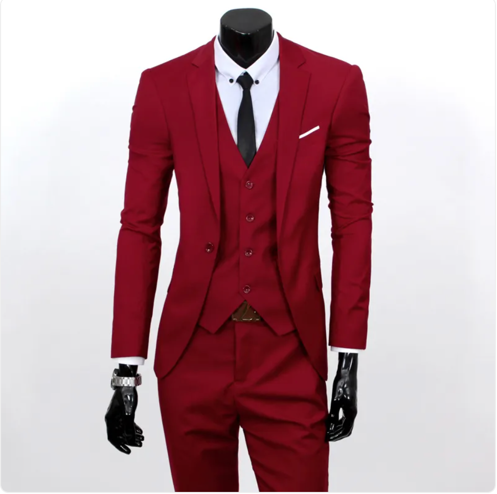 Men's Slim Fit Three-Piece Suit