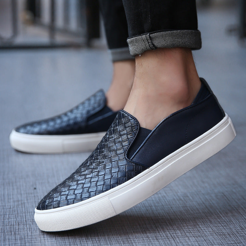 2023 Men's Casual Leather Loafers - Breathable Weave
