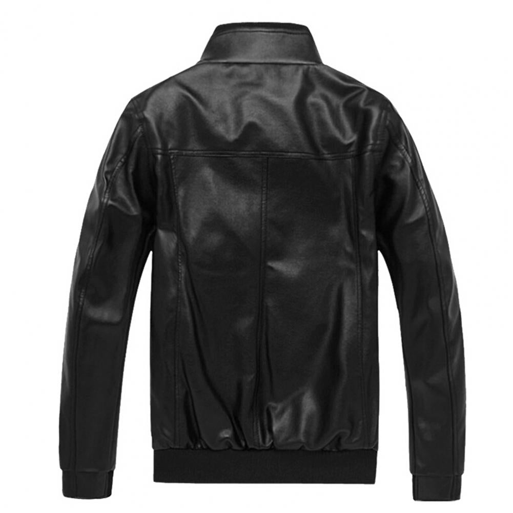 Men's Spring Autumn Motorcycle Leather Jacket