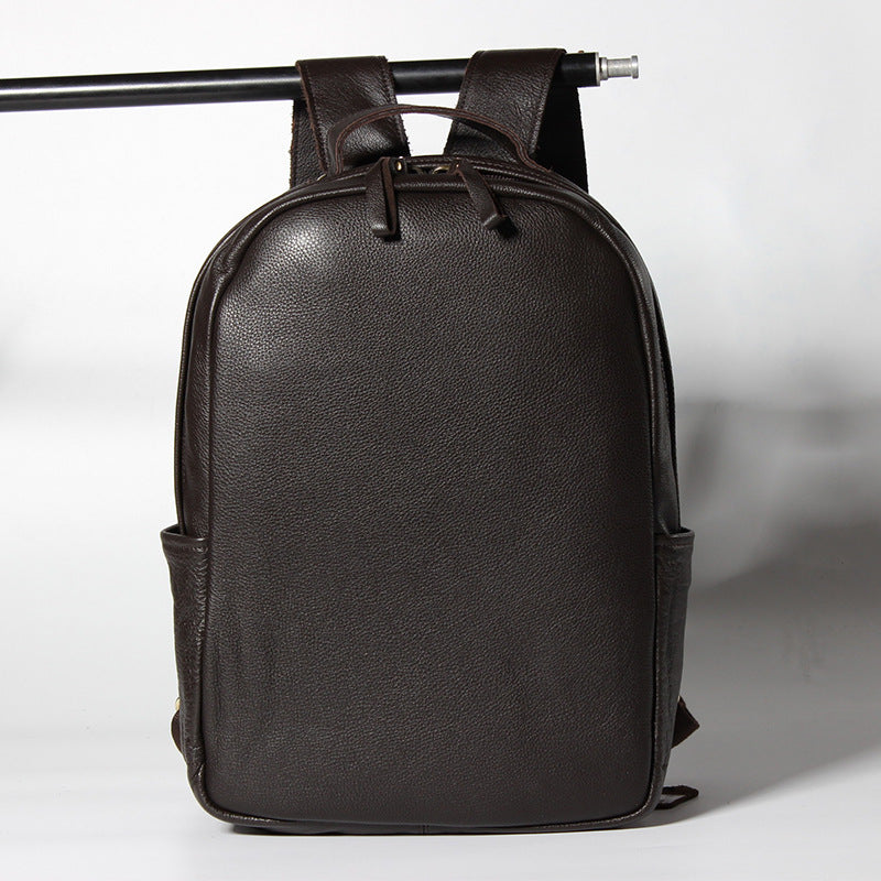 Genuine Leather Double Shoulder Bag for Men