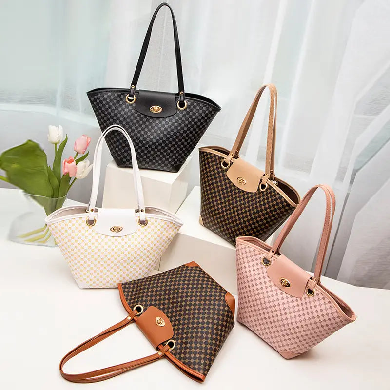 Geometric Pattern 2-Piece Shoulder Bag Set