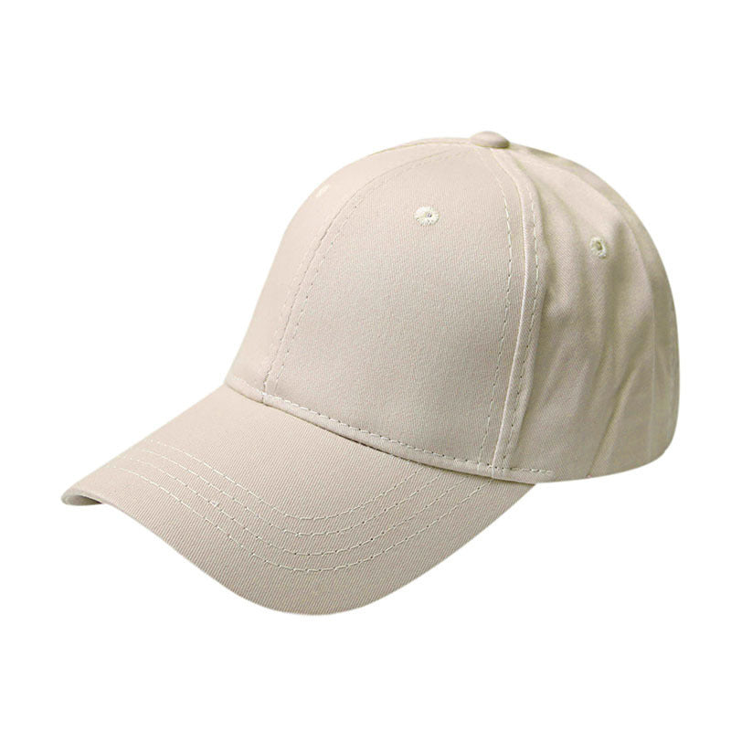Summer Women's Ponytail Baseball Cap - Solid Color Design
