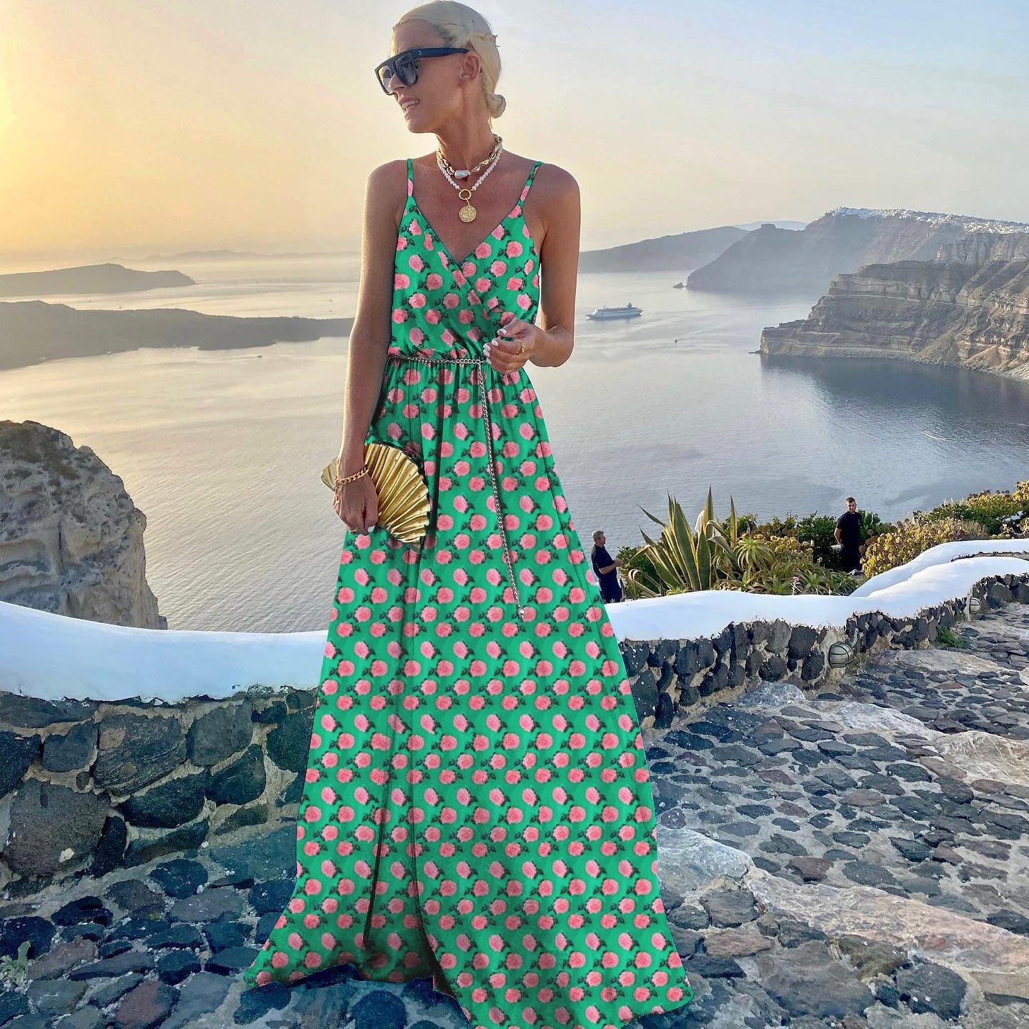 Evarisluxe Printed Large Swing Dress for Women