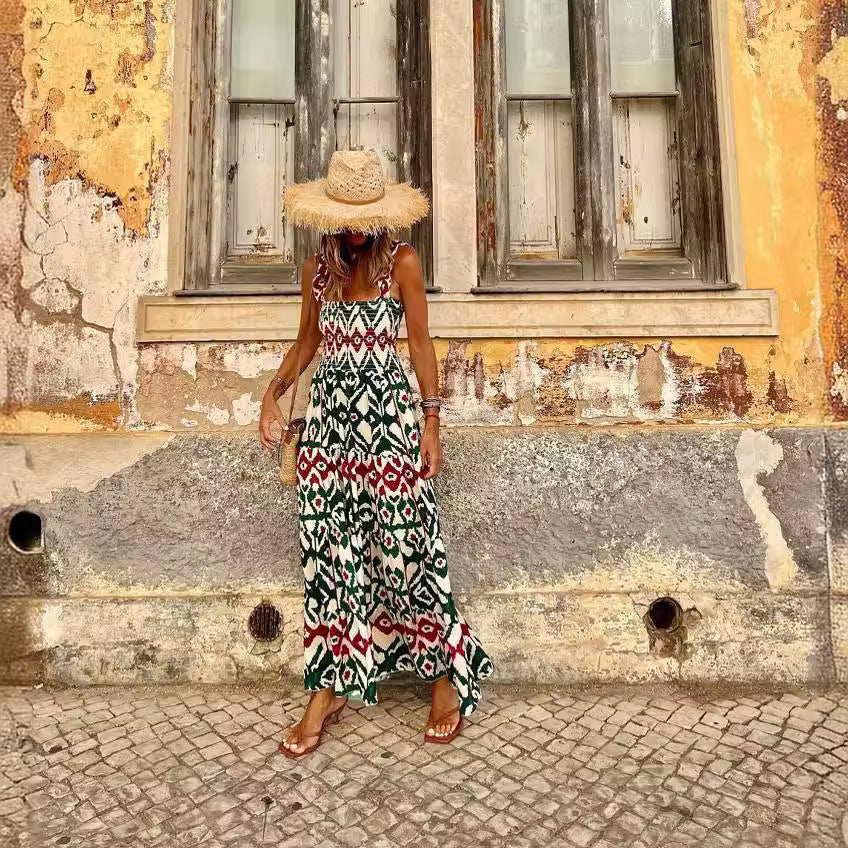 2023 Summer Maxi Dress with Floral Print for Women