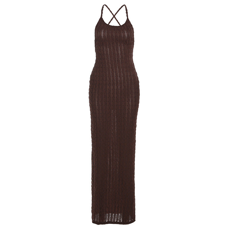 2024 Spring Women's Casual Solid Color Dress