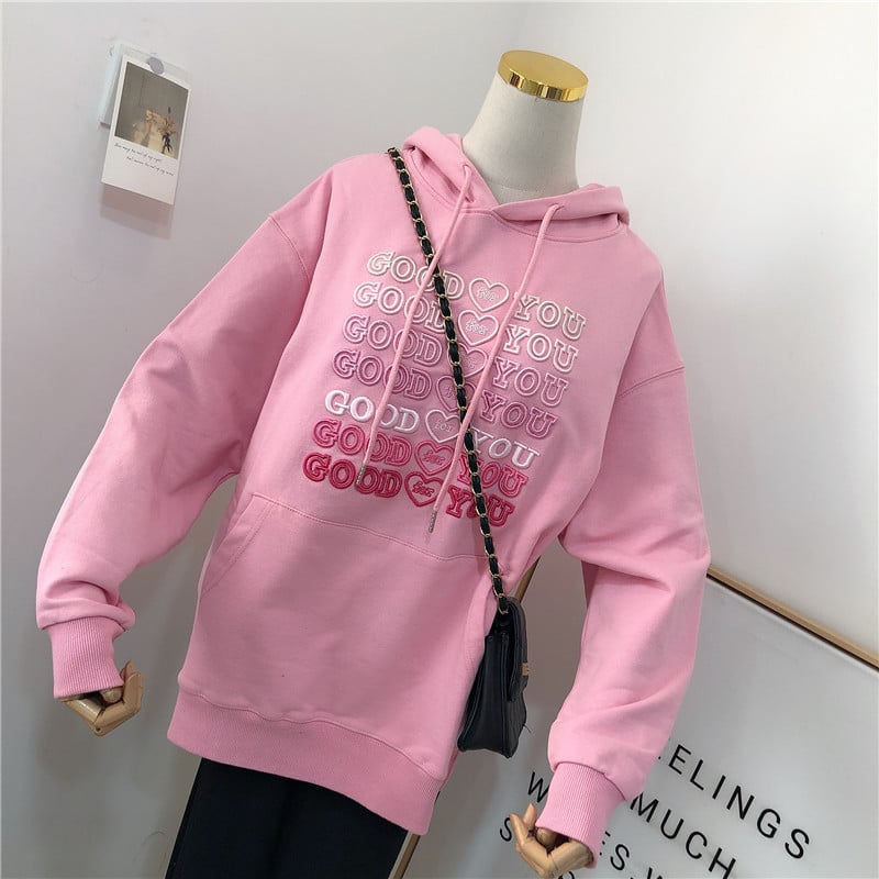 Korean Spring Oversized Hooded Sweater Jacket for Women