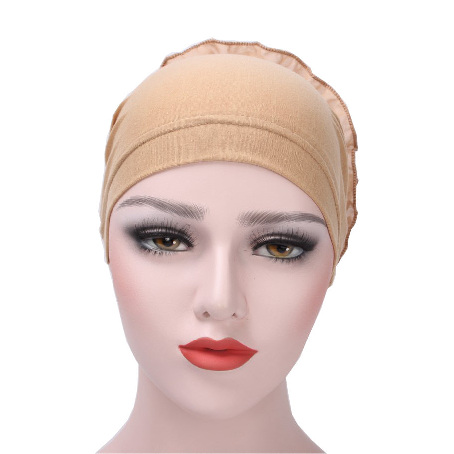 New Monochrome Muslim Chiffon Turban Hat (In Stock)