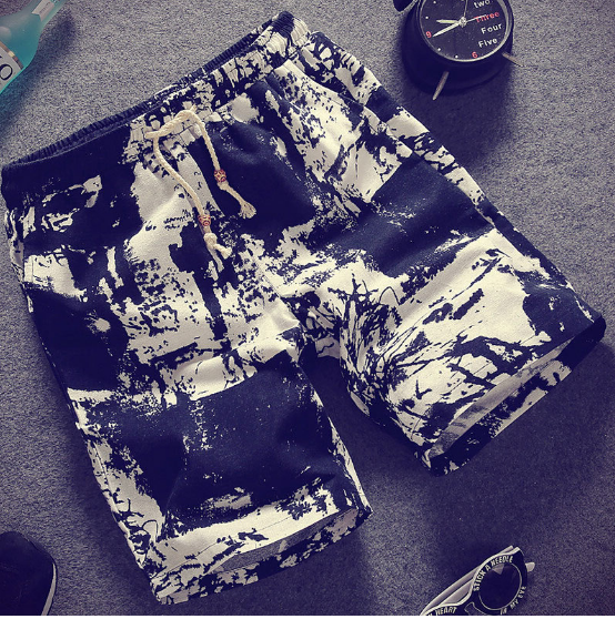 Men's Linen Beach Shorts - Casual Loose Fit