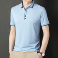 Men's Color Block Polo T-Shirt - Casual Slim Fit Top
