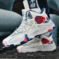 Men's High-Top White Basketball Sneakers 2023 Summer