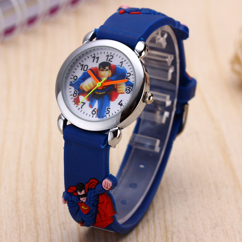 Kids Cartoon Silicone Watches - Minnie, Superman, Spiderman