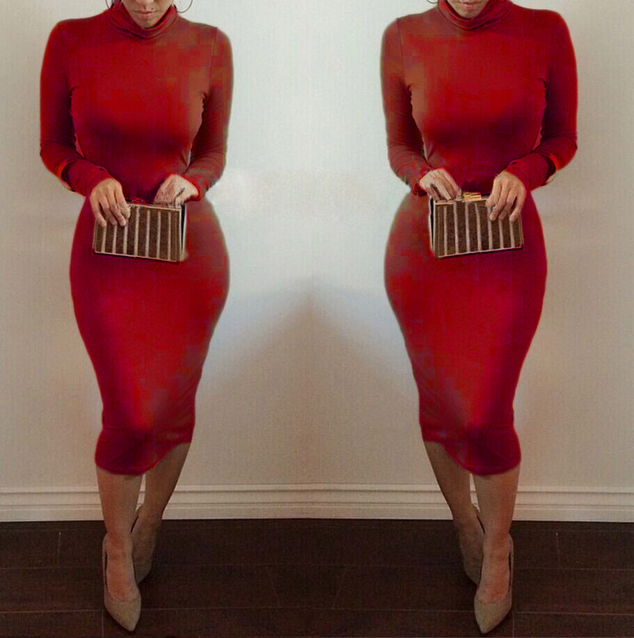 Evarisluxe Long Sleeve Bandage Nightclub Dress