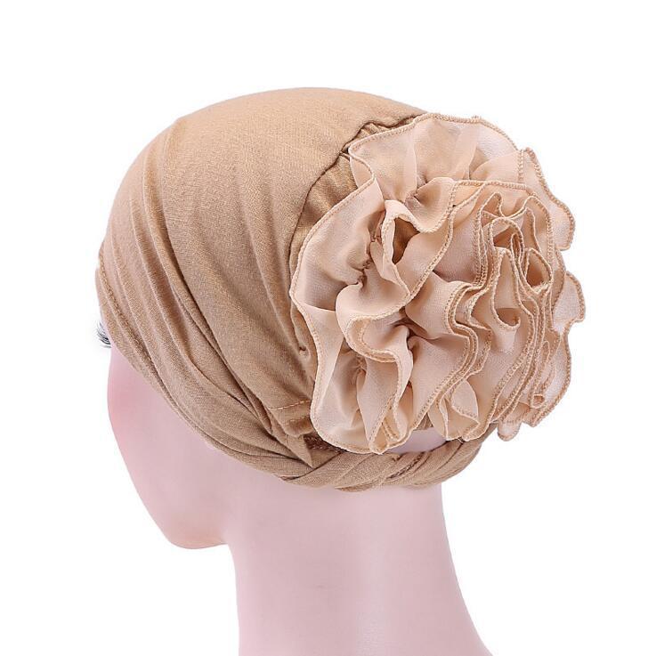 New Monochrome Muslim Chiffon Turban Hat (In Stock)
