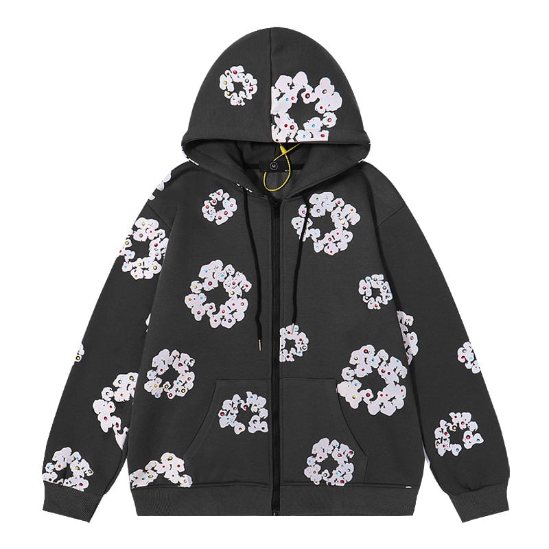 Snowflake Diamond Fleece Sweater Cardigan Jacket