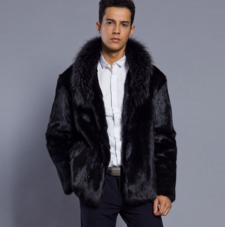 Faux Fur Coat, Leather Jacket, Black Outerwear