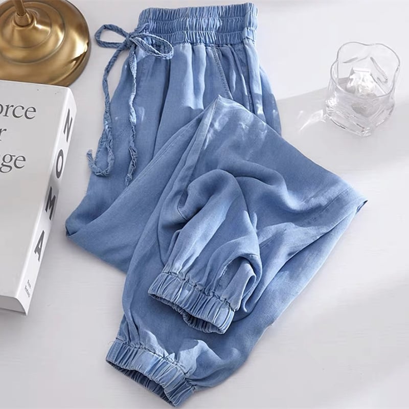 Korean Fashion Casual Summer Thin Harem Jeans for Women
