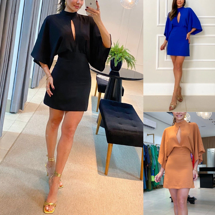2023 Spring/Summer Batwing Sleeve Casual Dress