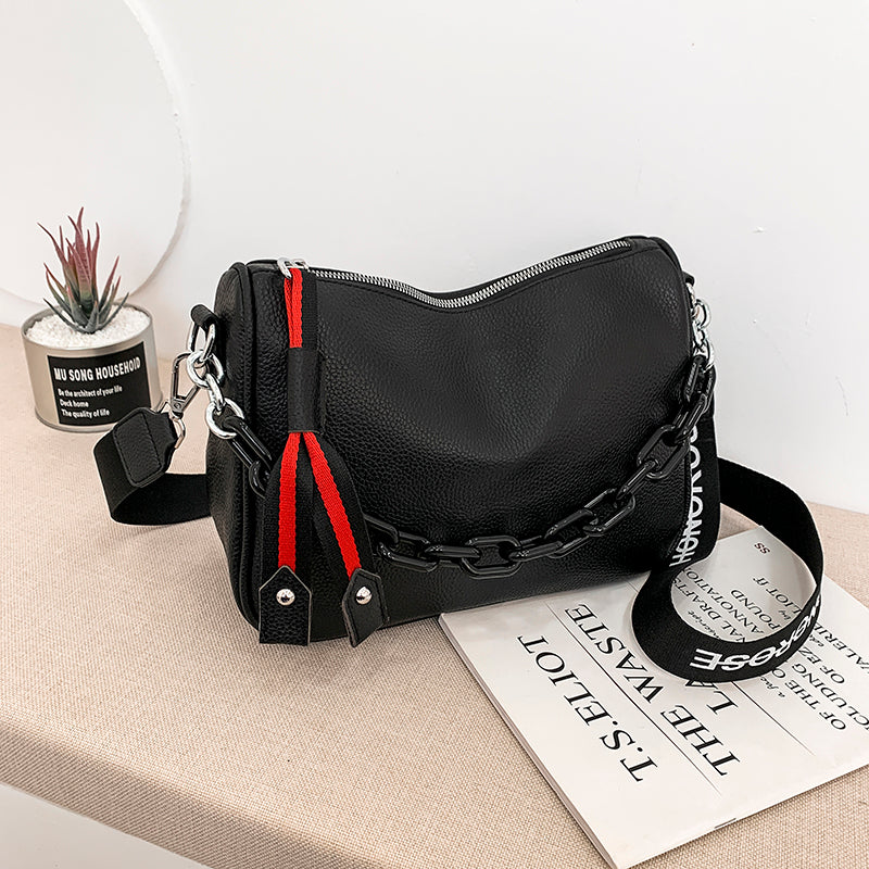 Luxury Cowhide Chain Shoulder Bag for Women