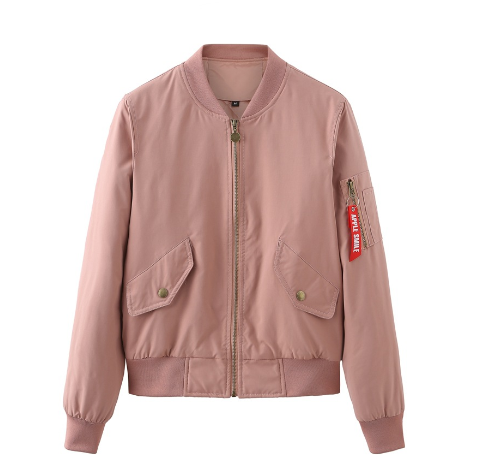 Embroidered Baseball Jacket for Women - Spring/Fall