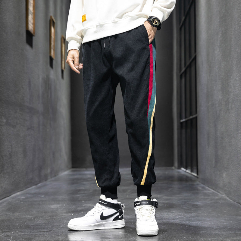 Loose Hip Hop Color Block Casual Pants for Men
