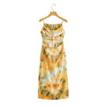 2022 Spring Floral Tie-Back Bodycon Dress