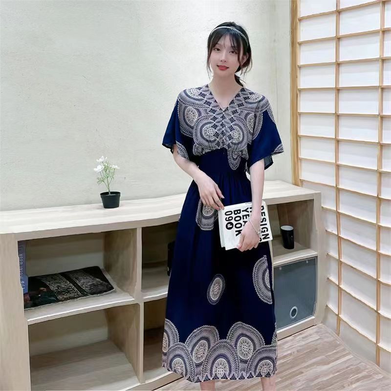 Southeast Asia Travel Floral Cotton Dress for Summer