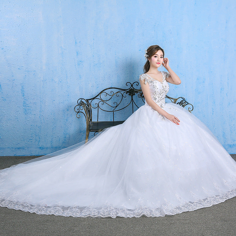 Evarisluxe Étoile Bridal Rhinestone Wedding Gown