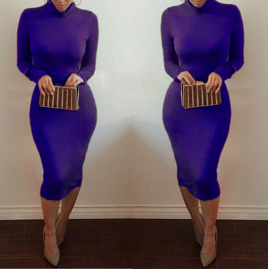 Evarisluxe Long Sleeve Bandage Nightclub Dress