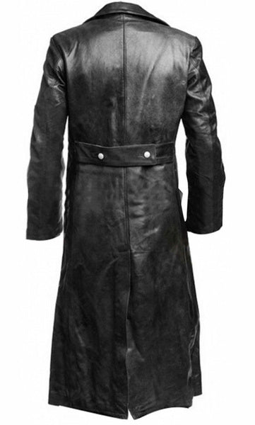 Retro Leather Medieval Trench Coat for Men (Autumn/Winter)
