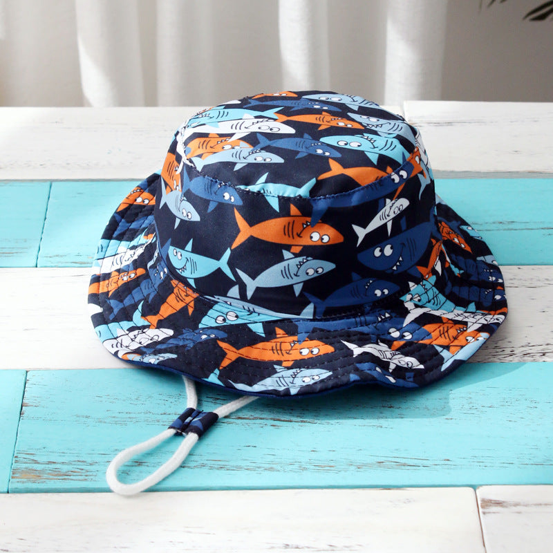 Kids' Fisherman Hat with Floral Print for Summer