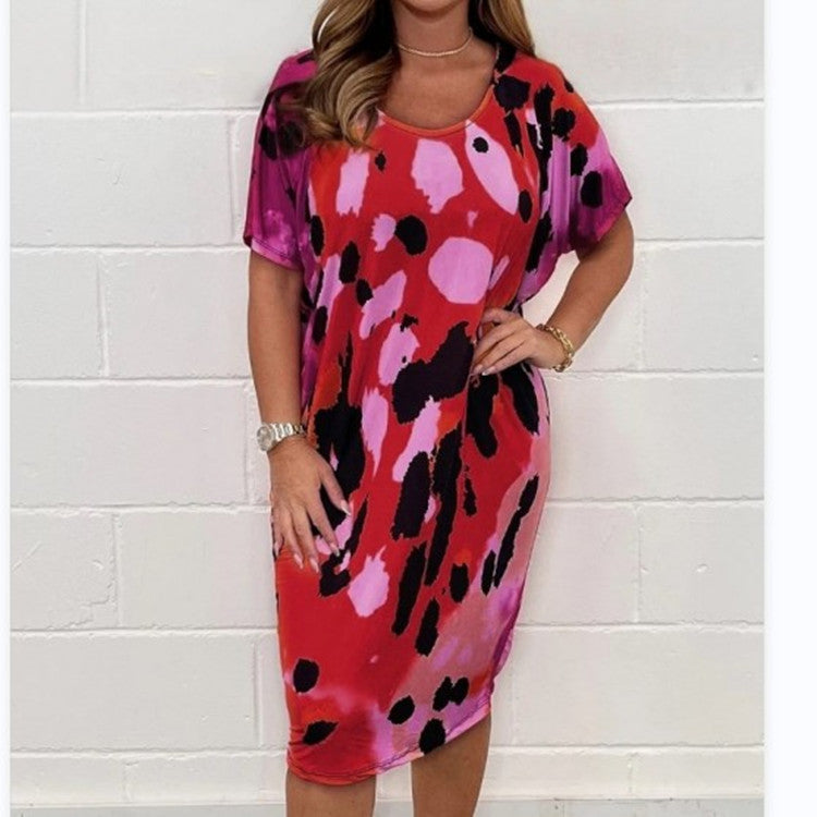 2023 Summer Plus Size Floral Casual Dress for Women
