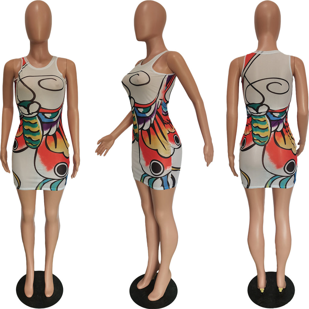 BN259 Women's Spring/Summer Sleeveless Dress