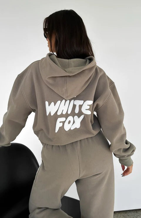 Fashionable Logo Hoodie and Sweatpants Set (2 Pieces)