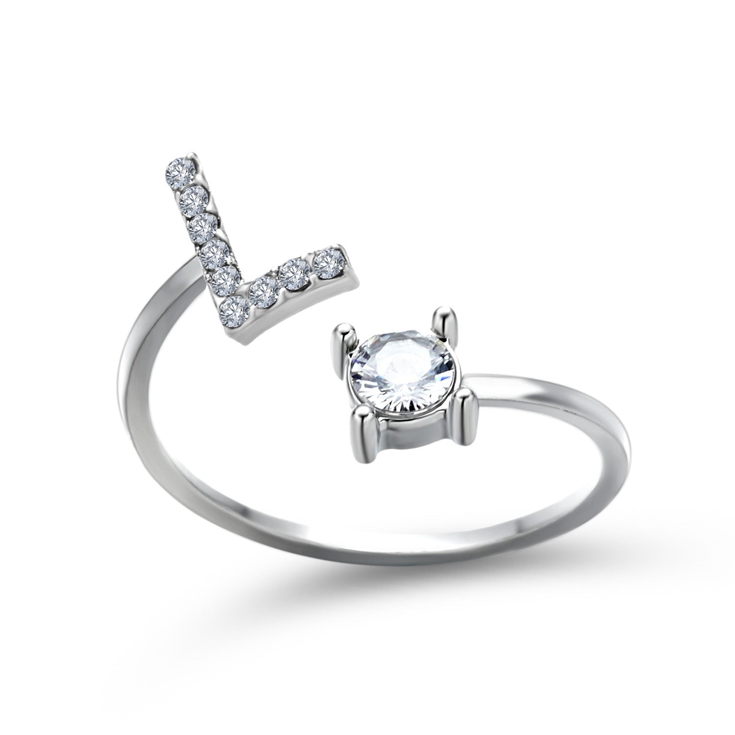 Evarisluxe Initial Letter Gold Ring