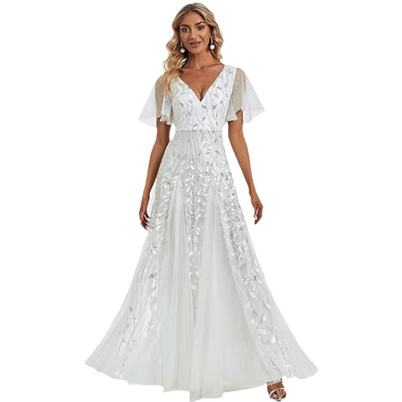 Evarisluxe Elegant Long Evening Dress for Women