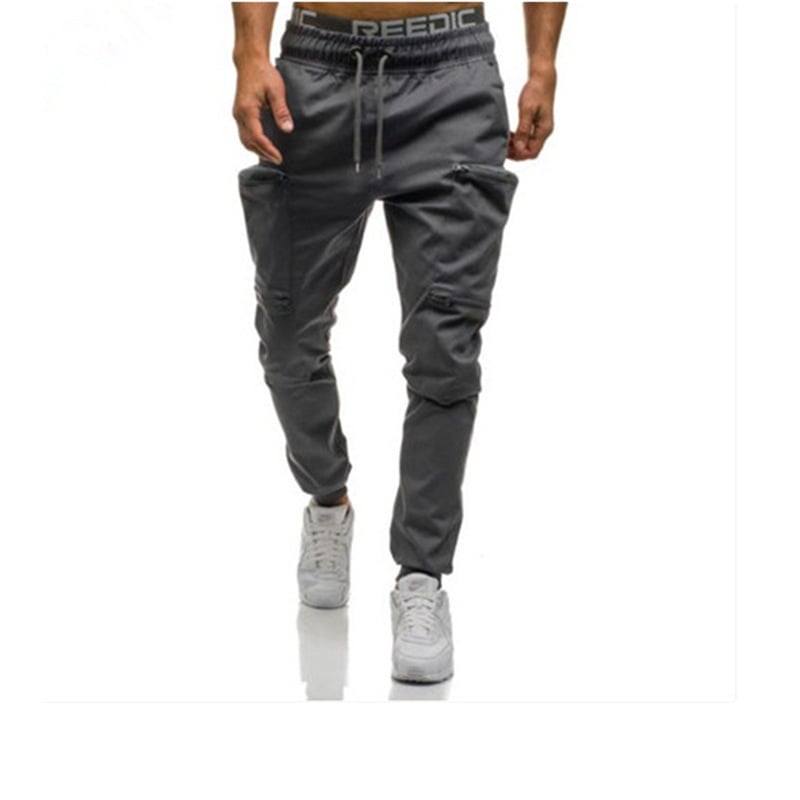 Slim-fit Camouflage Trousers with Pocket Stitching