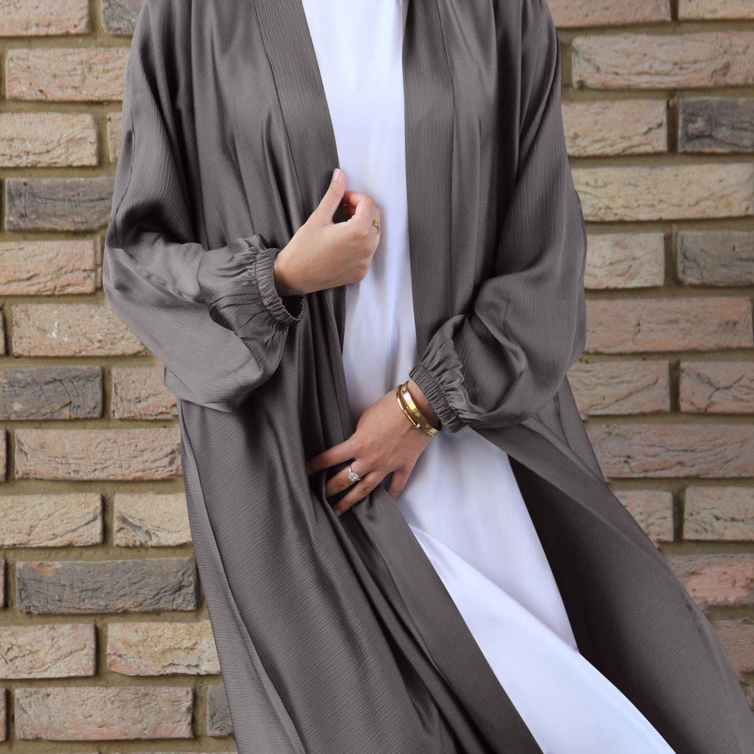 The Satin Bulle Dubai Cardigan Dress | Evarisluxe