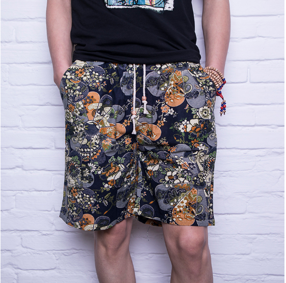 Men's Linen Beach Shorts - Casual Loose Fit