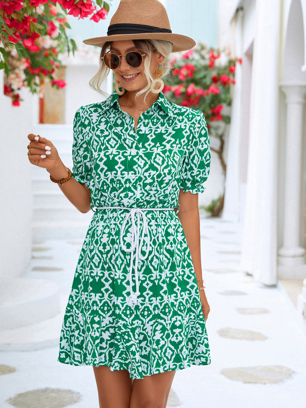 2023 Spring/Summer Floral Tie Dress for eBay/Amazon